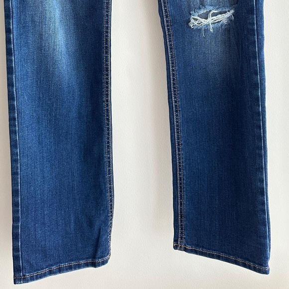 Hollister Women's Blue Distressed Straight Leg Jeans 5S (Short), W7 L30 - Picture 4 of 16